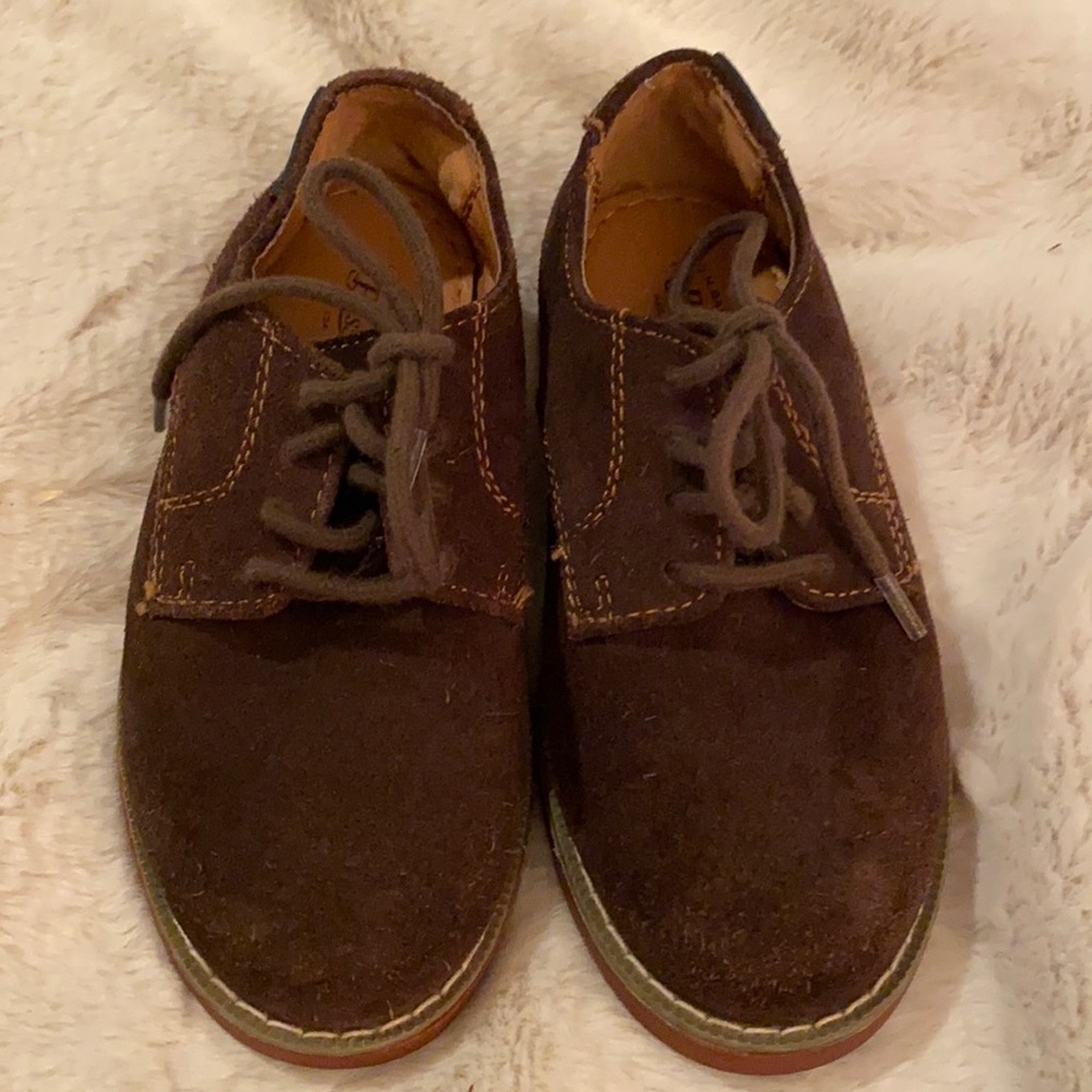Bass brown suede toddler dress shoes size 11